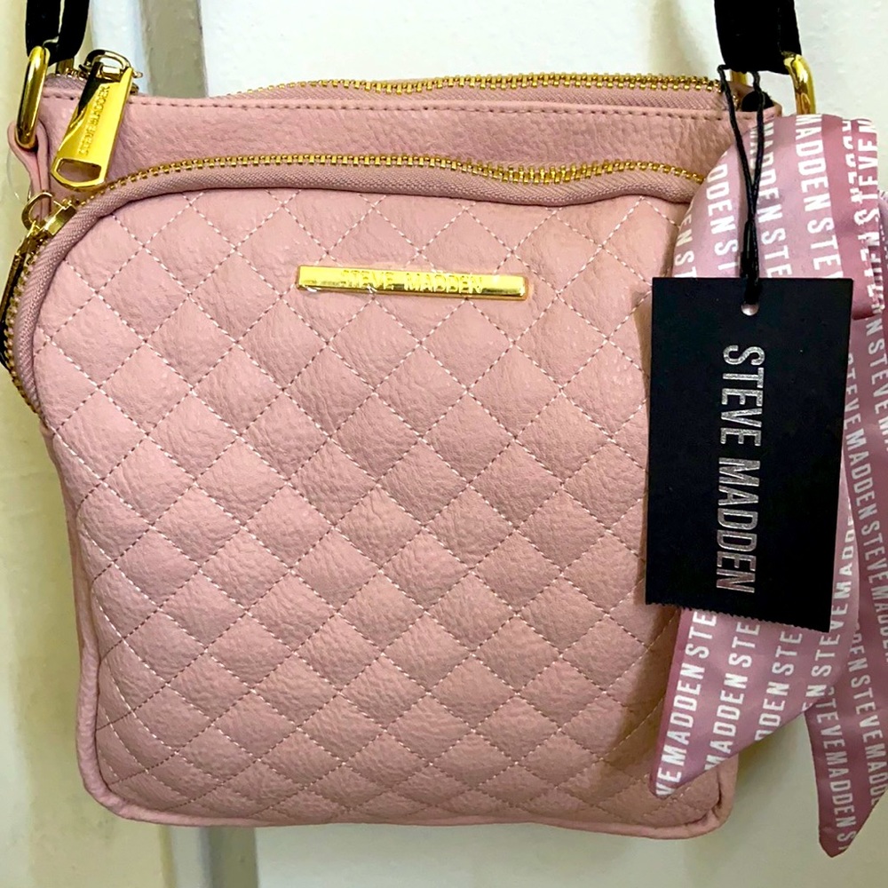 Steve Madden Blush Quilt Cross Over ladies Bag